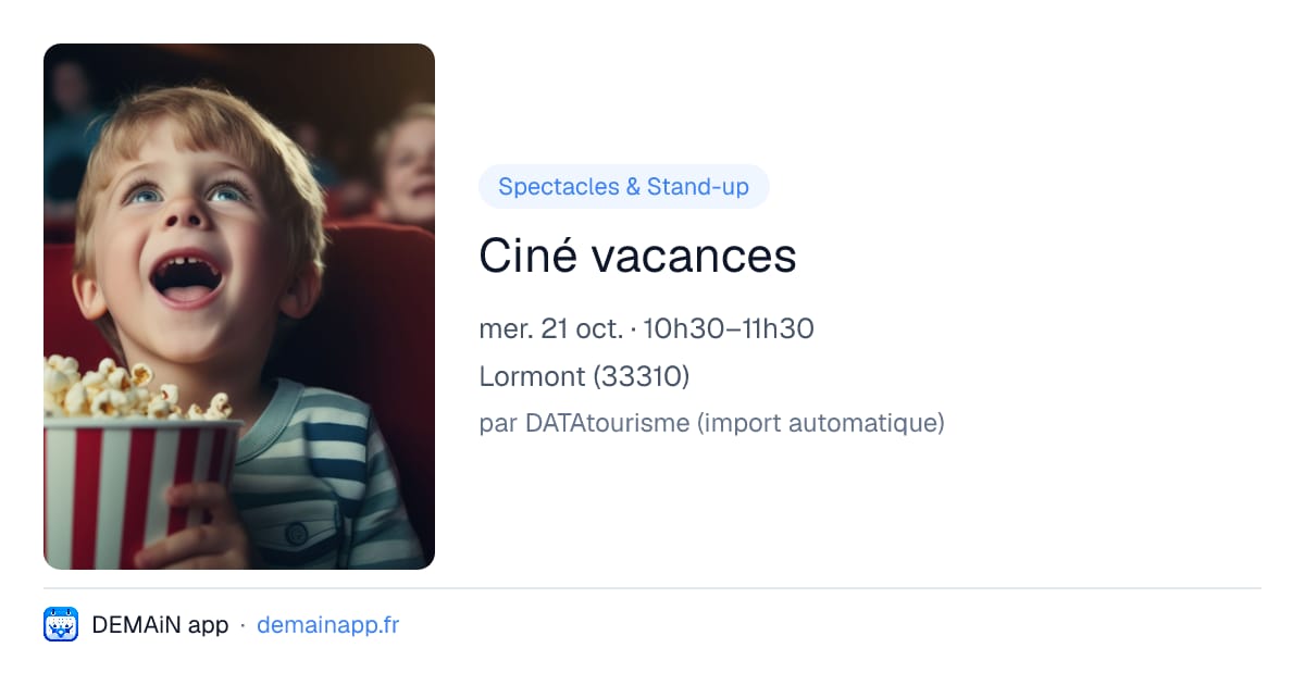 Ciné vacances — Lormont