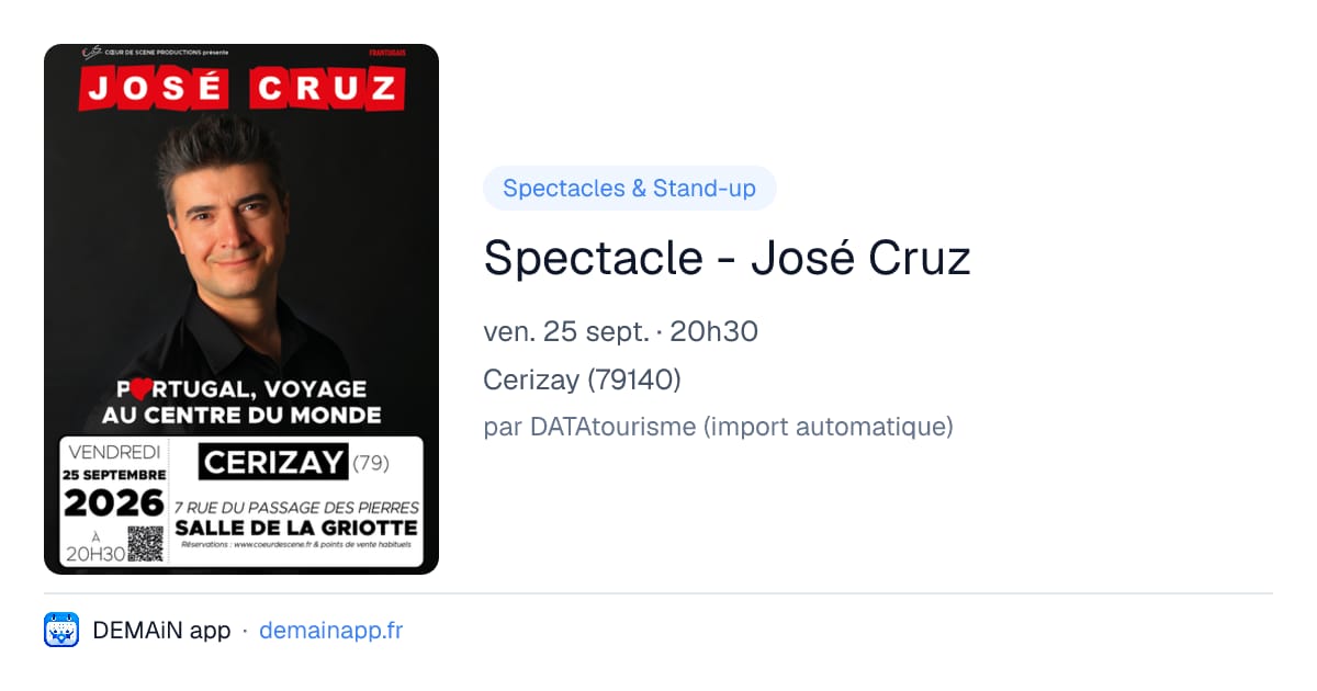 Spectacle - José Cruz — Cerizay