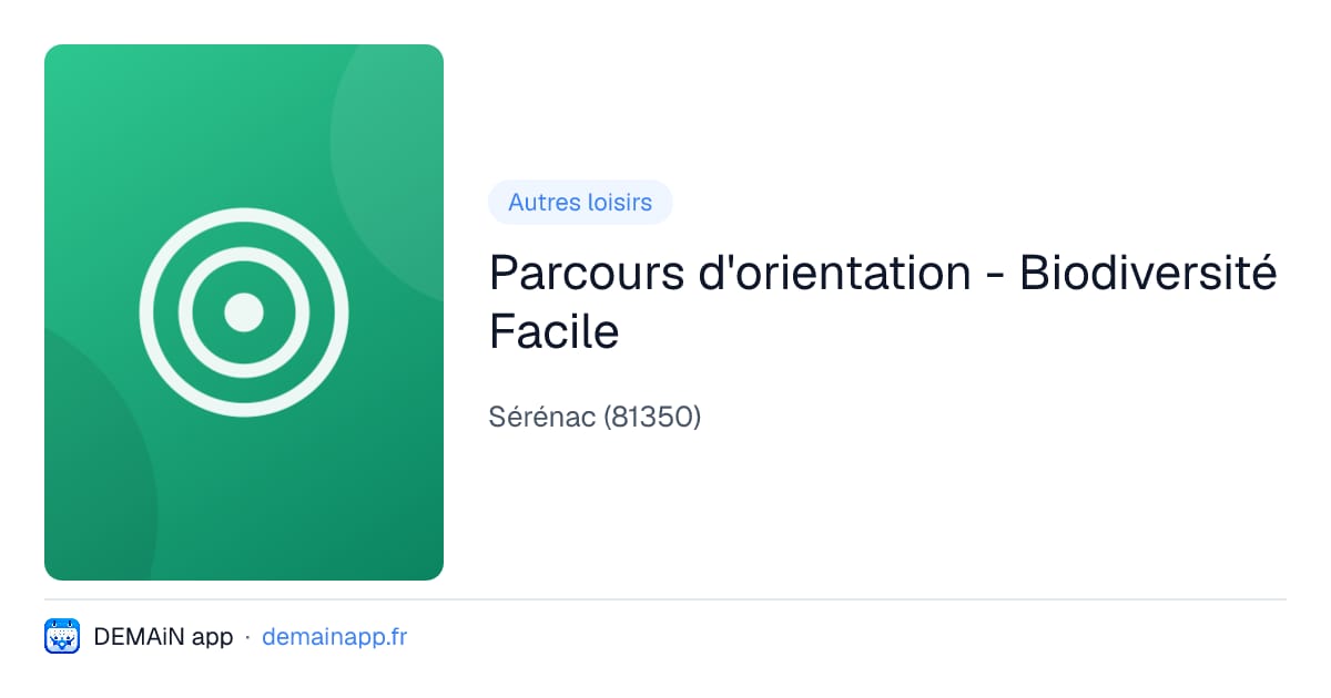 Parcours d'orientation - Biodiversité Facile — Sérénac