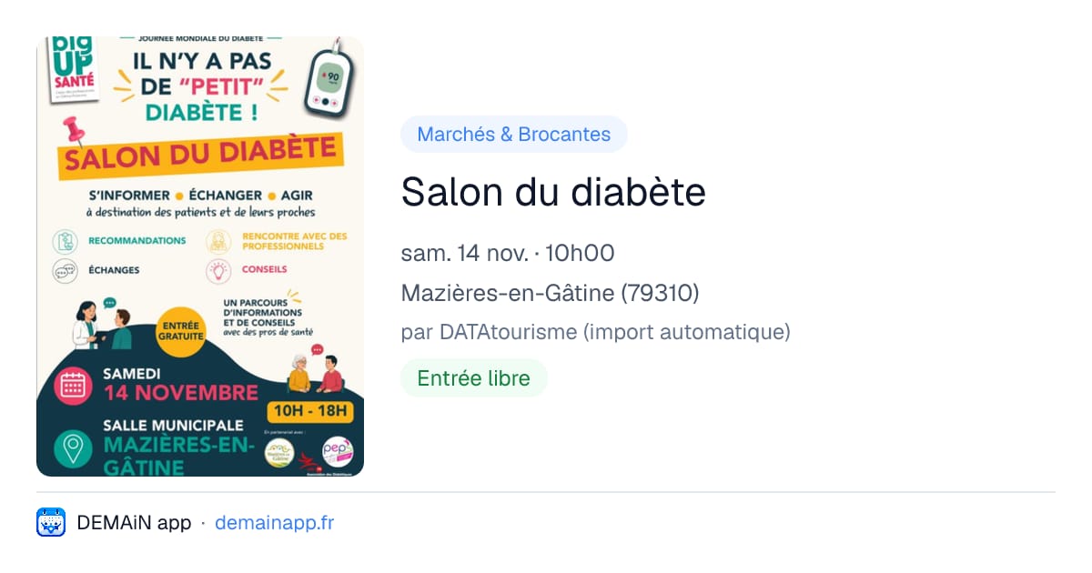 Salon du diabète — Mazières-en-Gâtine