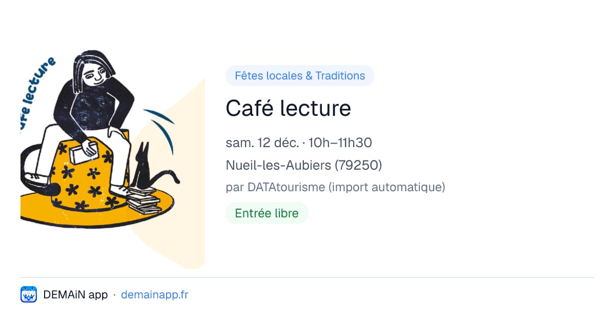 Café lecture — Nueil-les-Aubiers