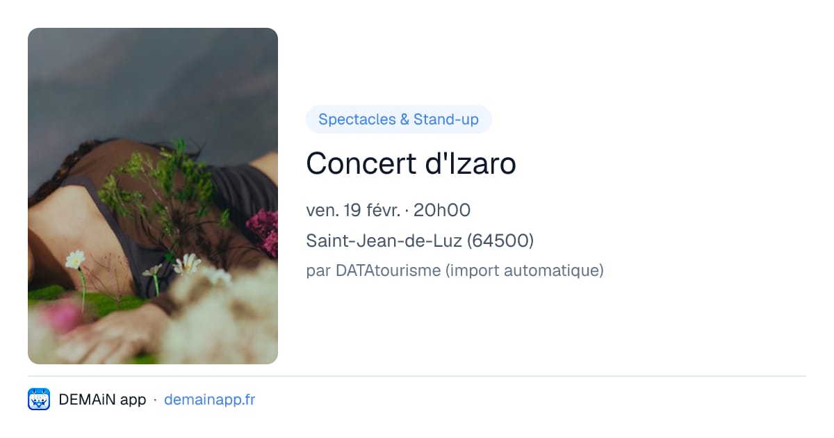 Concert d'Izaro — Saint-Jean-de-Luz