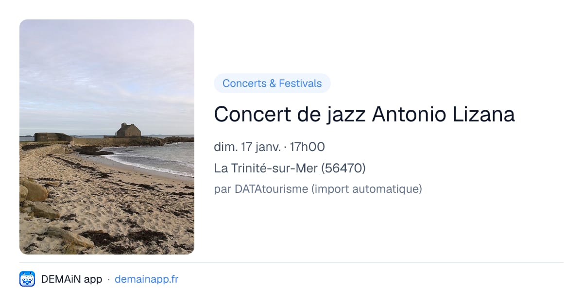 Concert de jazz Antonio Lizana — La Trinité-sur-Mer