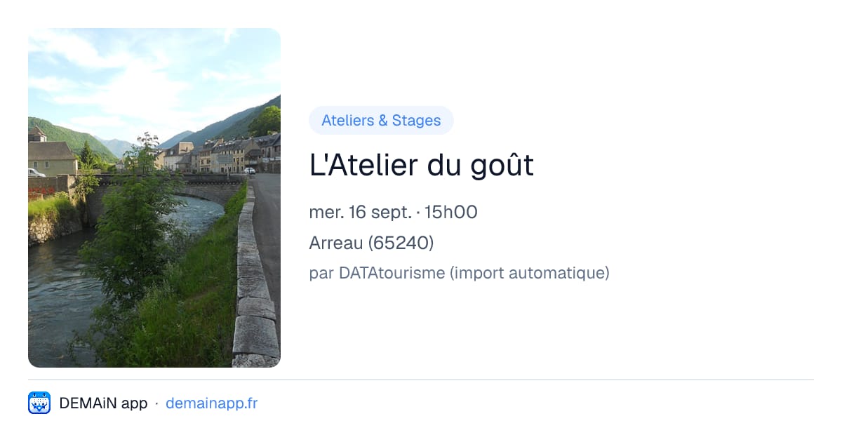 L'Atelier du goût — Arreau
