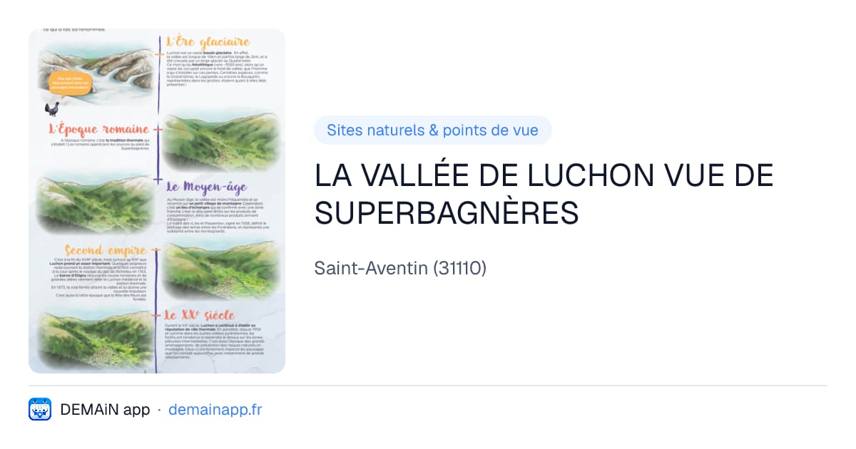 LA VALLÉE DE LUCHON VUE DE SUPERBAGNÈRES — Saint-Aventin