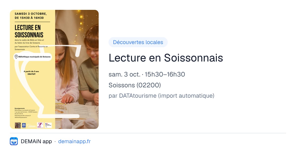 Lecture en Soissonnais — Soissons