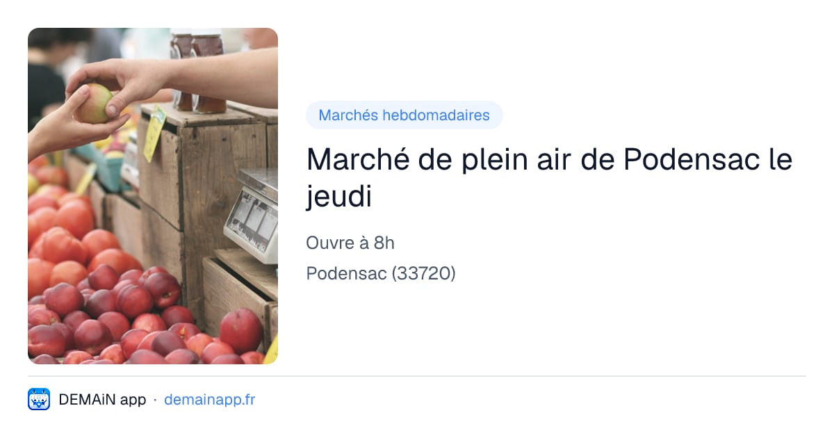 Marché de plein air de Podensac le jeudi — Podensac