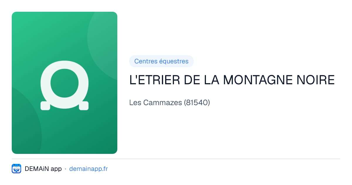 L'ETRIER DE LA MONTAGNE NOIRE — Les Cammazes