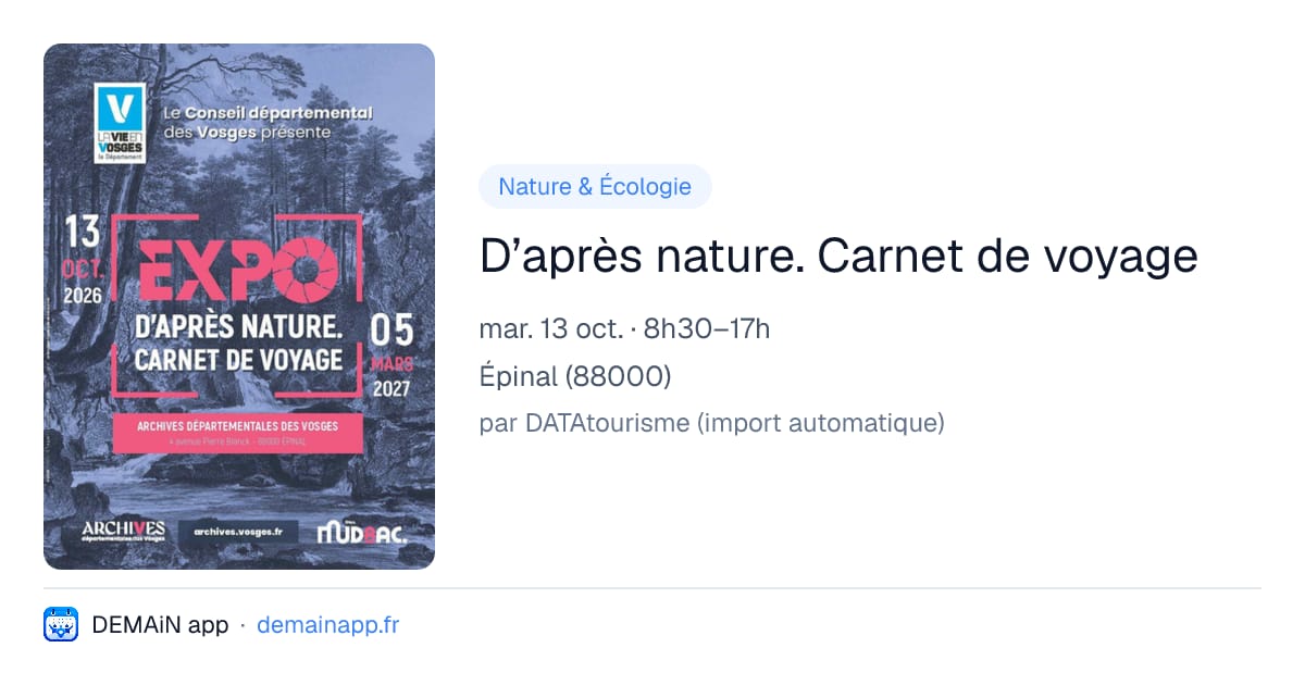 D’après nature. Carnet de voyage — Épinal