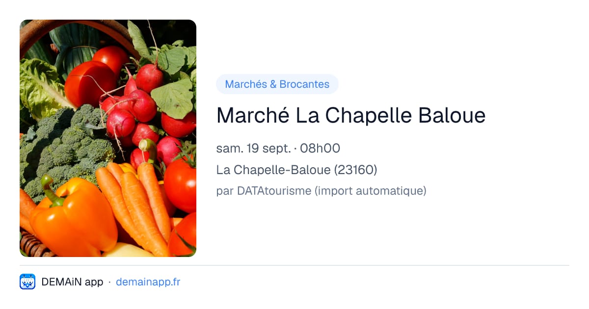 Marché La Chapelle Baloue — La Chapelle-Baloue