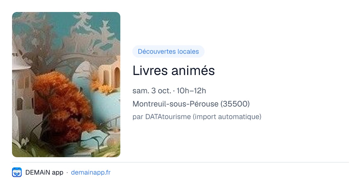 Livres animés — Montreuil-sous-Pérouse