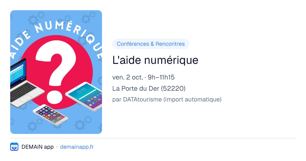 L'aide numérique — La Porte du Der