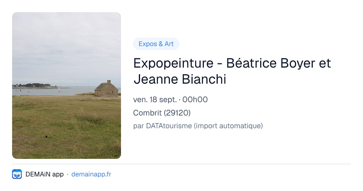 Expopeinture - Béatrice Boyer et Jeanne Bianchi — Combrit