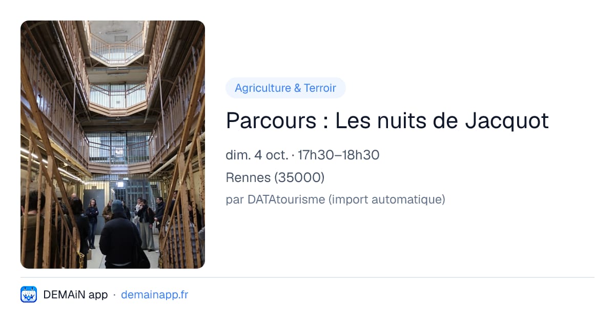 Parcours : Les nuits de Jacquot — Rennes