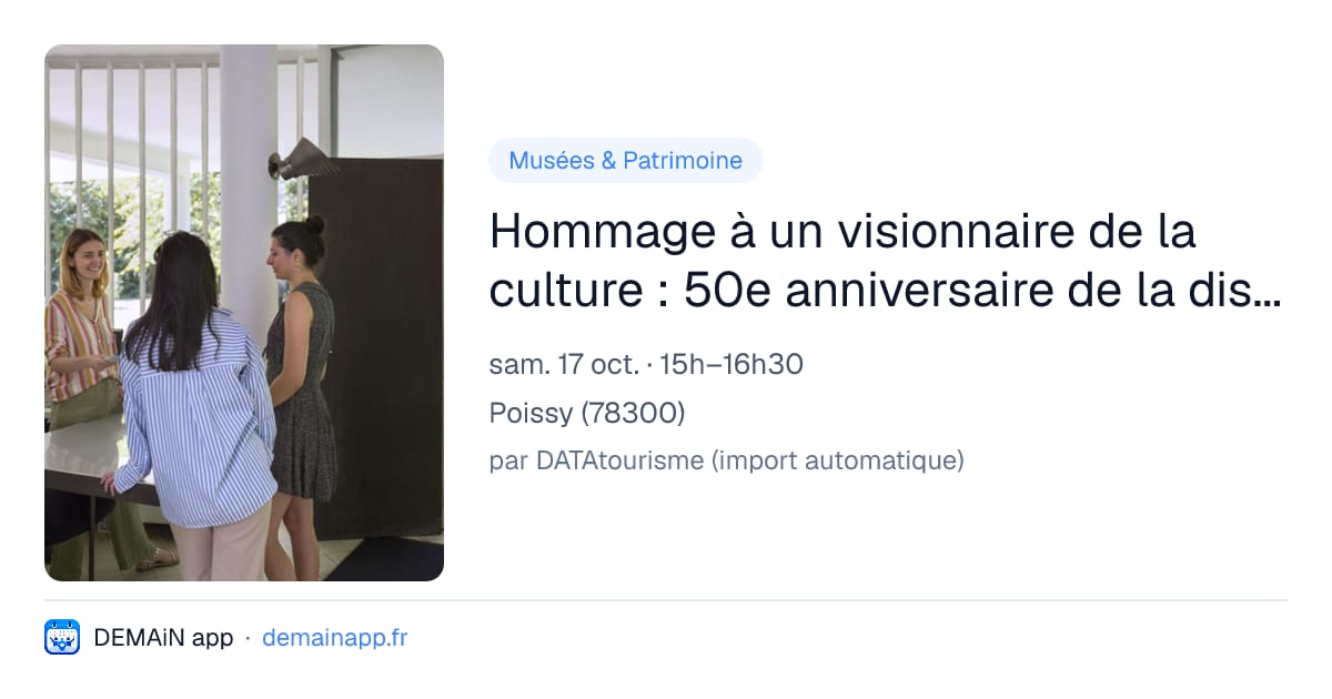 Hommage à un visionnaire de la culture : 50e anniversaire de la disparition d'André Malraux — Poissy