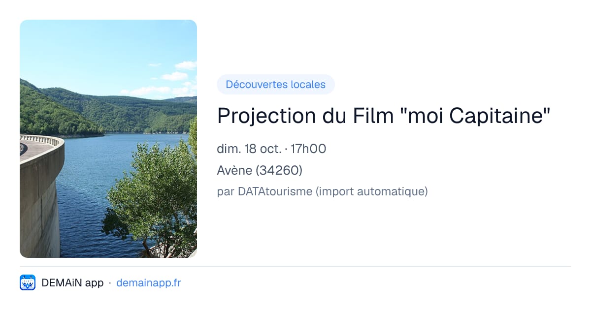 Projection du Film "moi Capitaine" — Avène