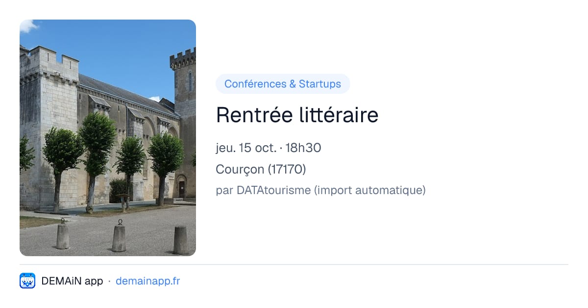 Rentrée littéraire — Courçon