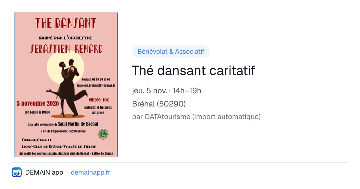 Thé dansant caritatif — Bréhal