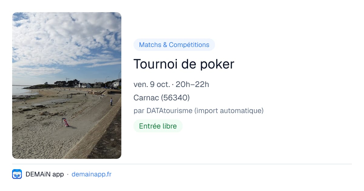 Tournoi de poker — Carnac