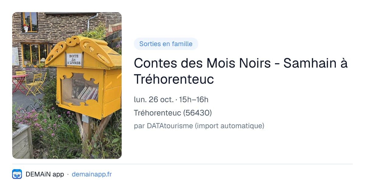 Contes des Mois Noirs - Samhain à Tréhorenteuc — Tréhorenteuc