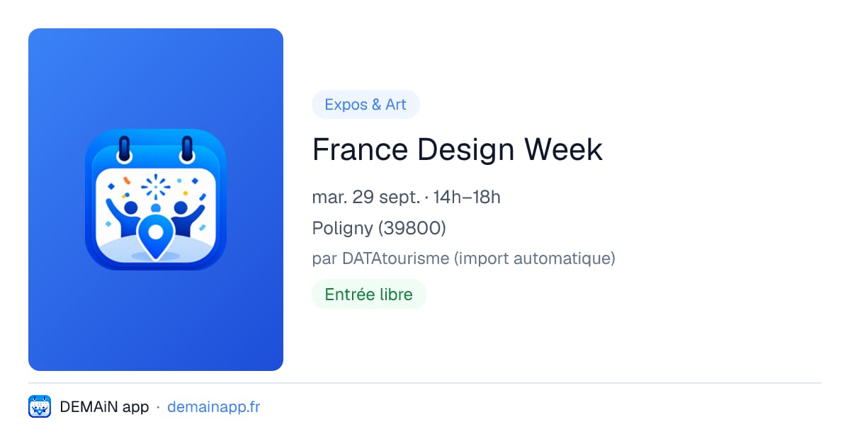 France Design Week — Poligny