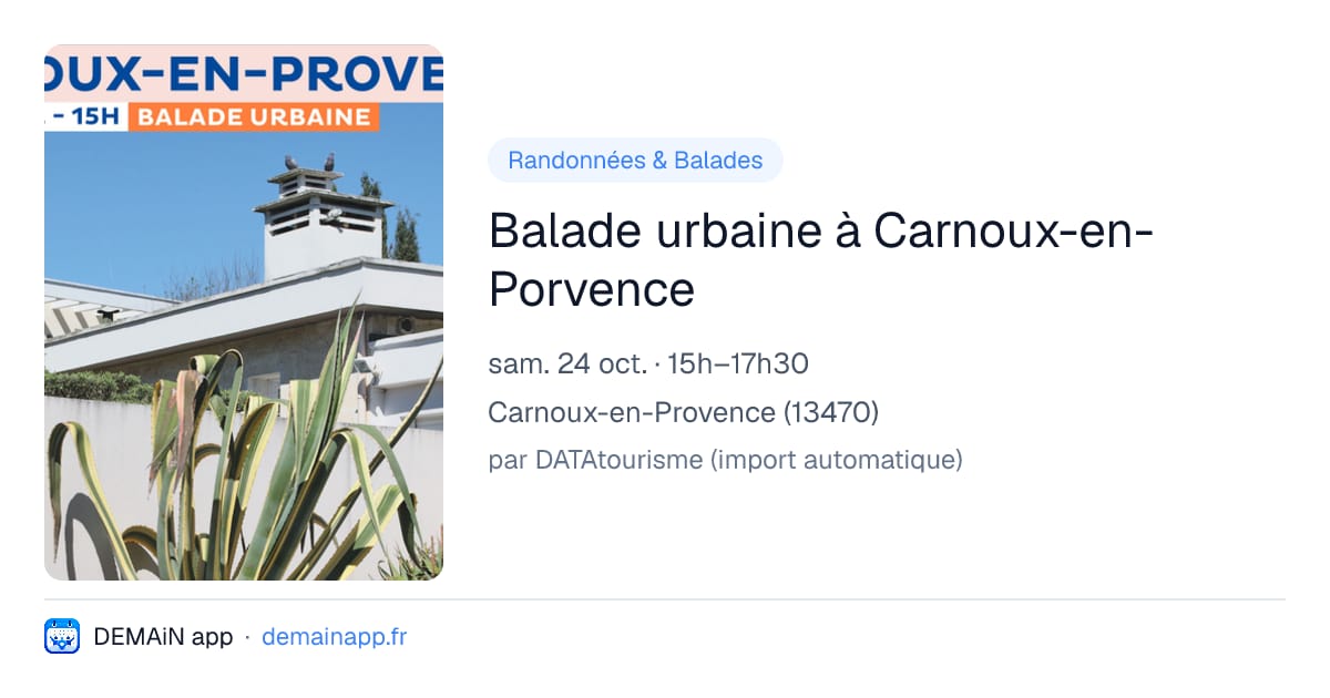 Balade urbaine à Carnoux-en-Porvence — Carnoux-en-Provence