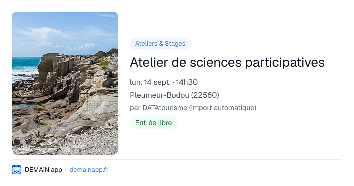 Atelier de sciences participatives — Pleumeur-Bodou