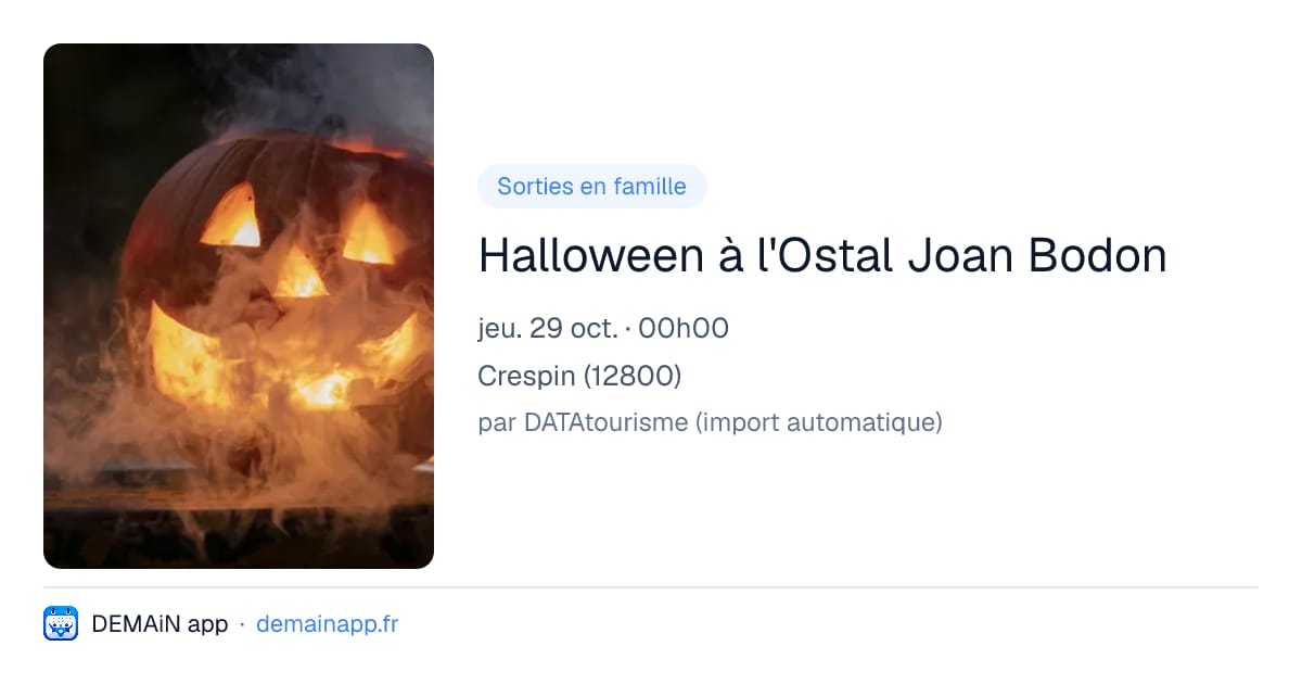 Halloween à l'Ostal Joan Bodon — Crespin