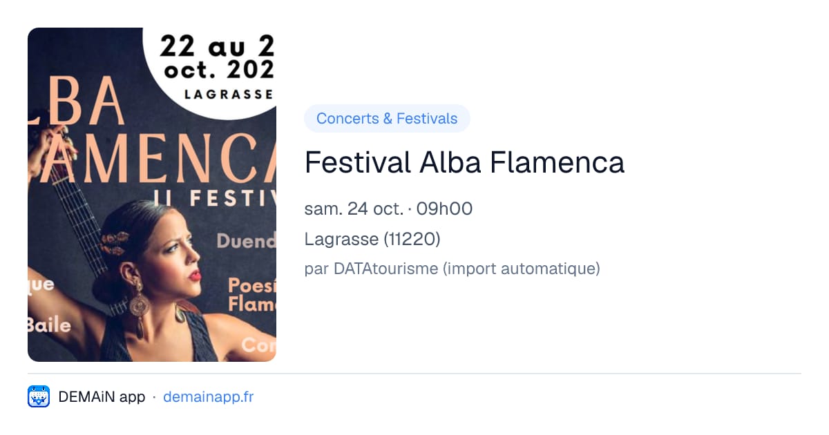 Festival Alba Flamenca — Lagrasse
