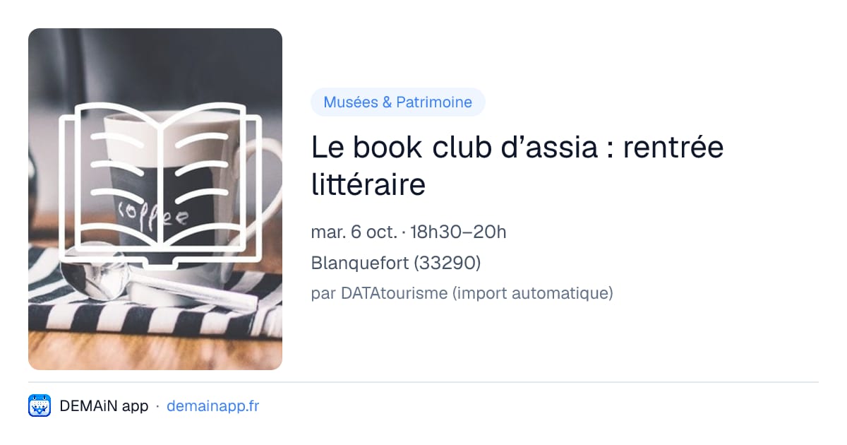 Le book club d’assia : rentrée littéraire — Blanquefort