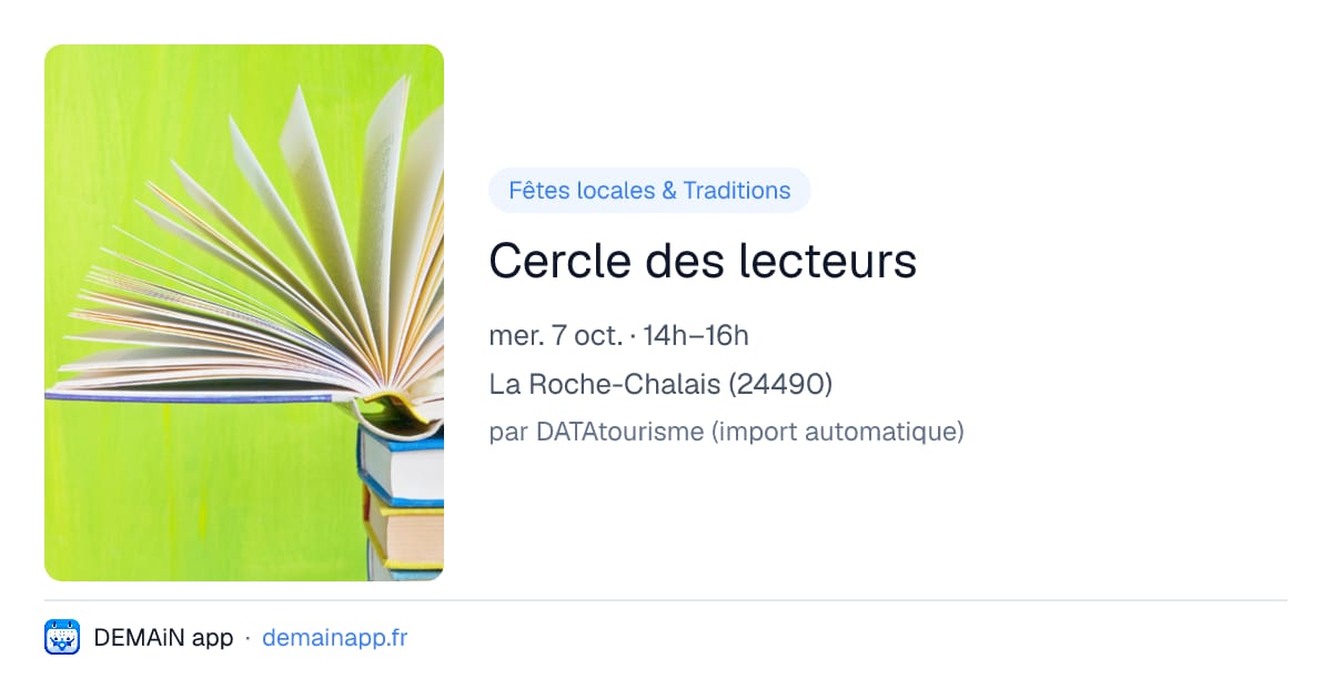 Cercle des lecteurs — La Roche-Chalais
