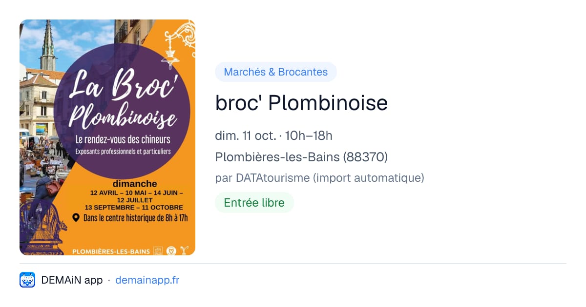 broc' Plombinoise — Plombières-les-Bains