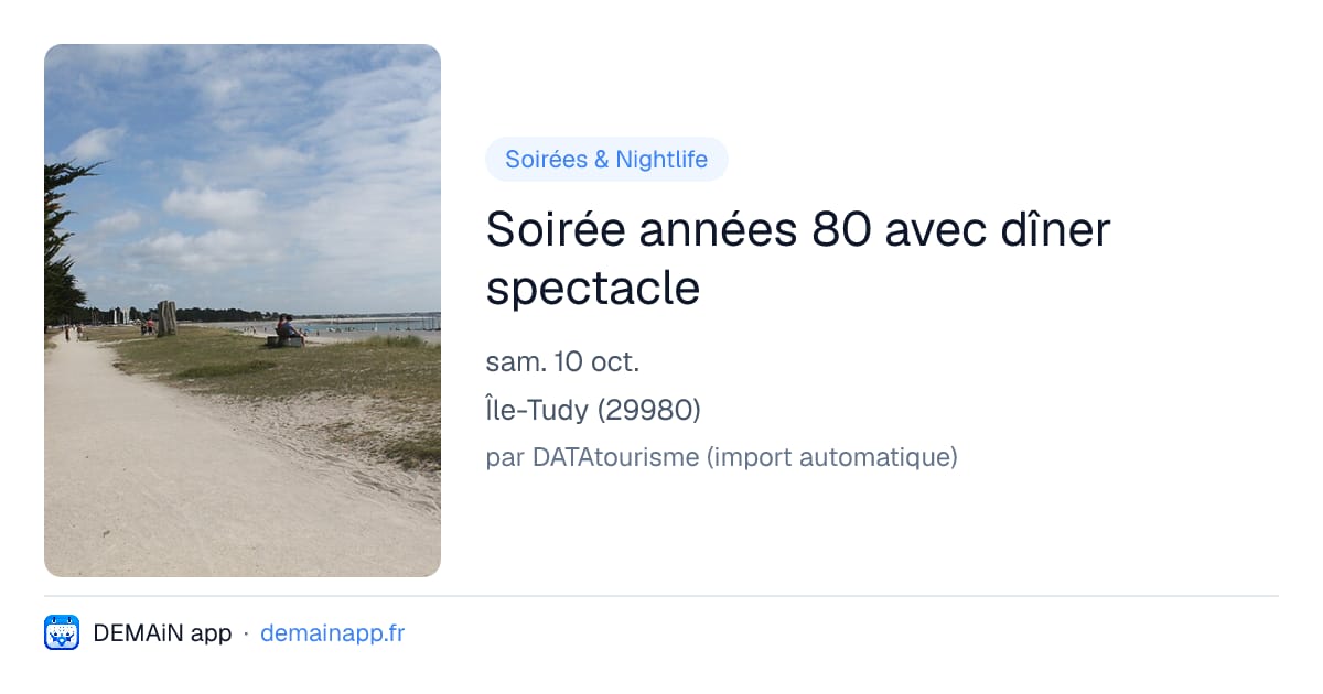 Soirée années 80 avec dîner spectacle — Île-Tudy