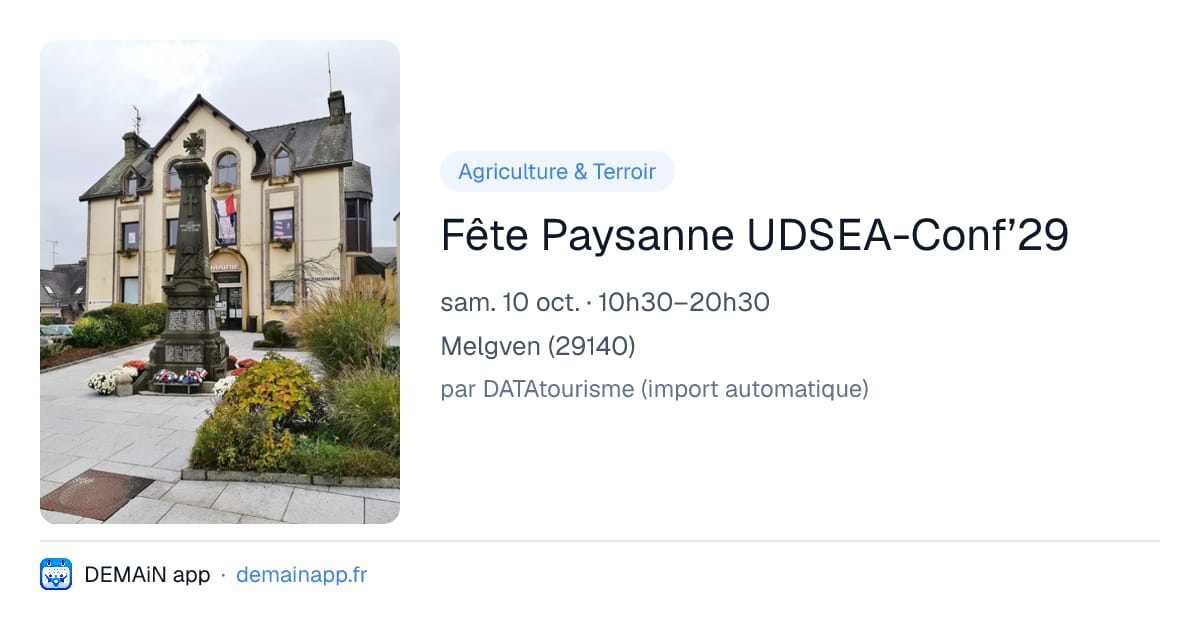 Fête Paysanne UDSEA-Conf’29 — Melgven