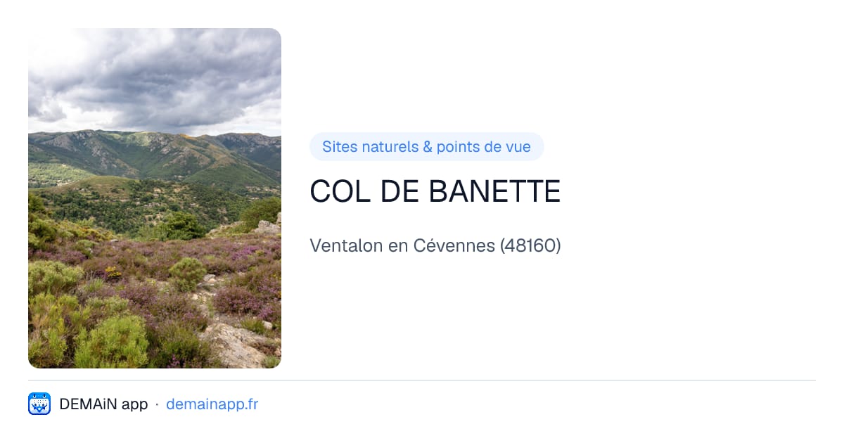COL DE BANETTE — Ventalon en Cévennes