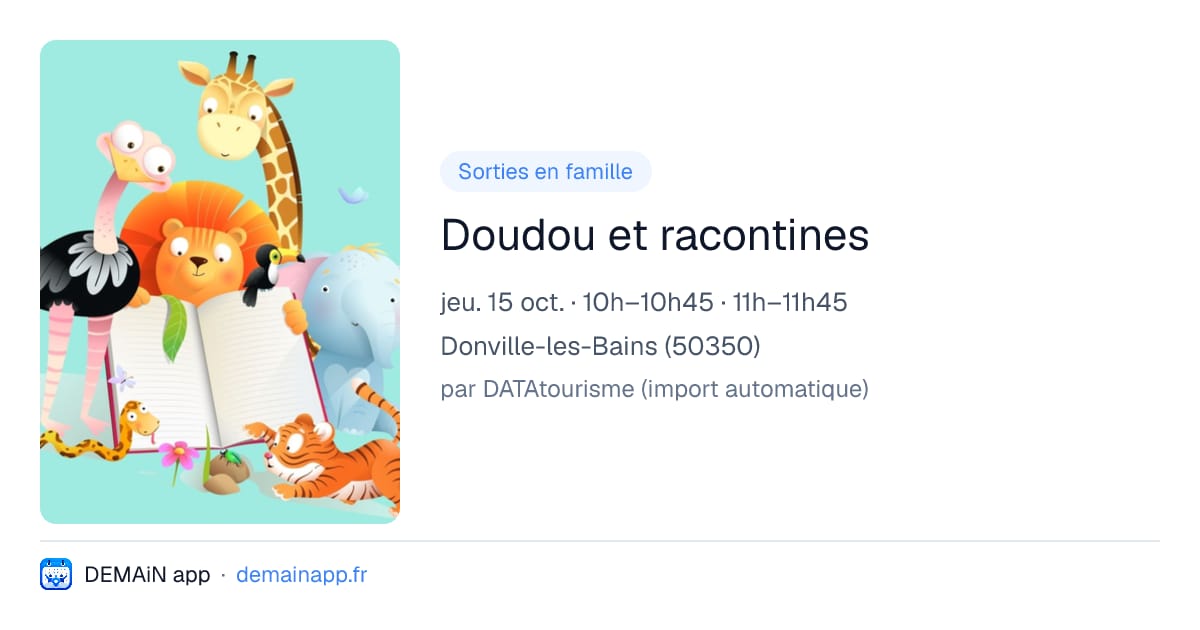 Doudou et racontines — Donville-les-Bains
