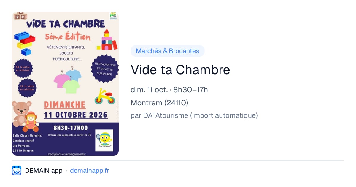 Vide ta Chambre — Montrem
