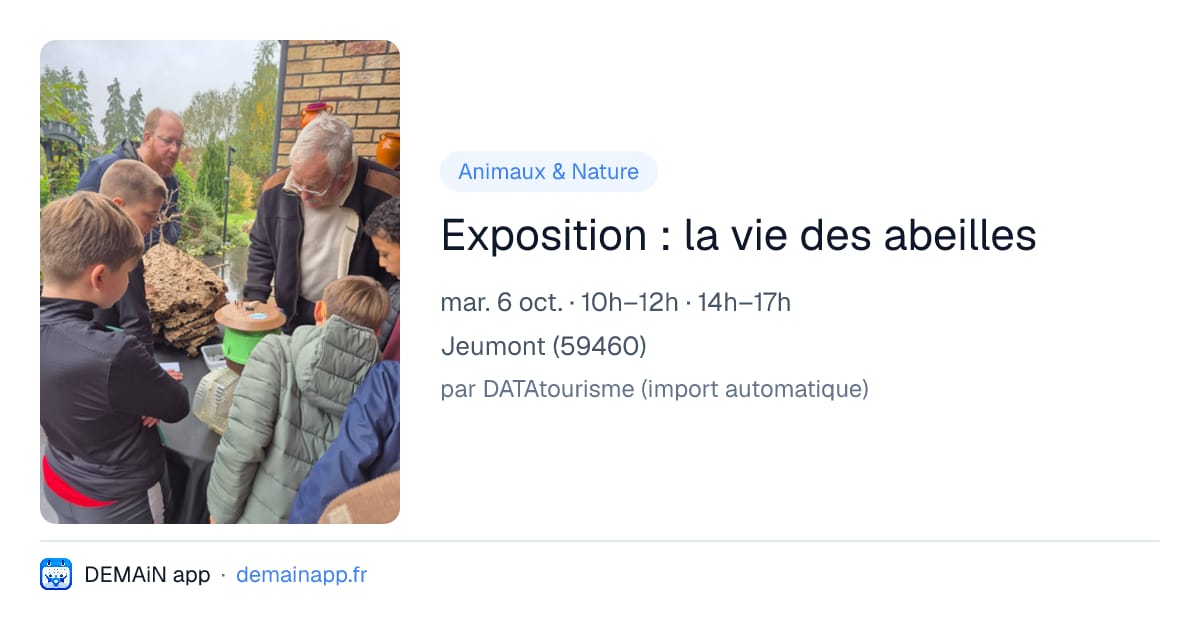 Exposition : la vie des abeilles — Jeumont