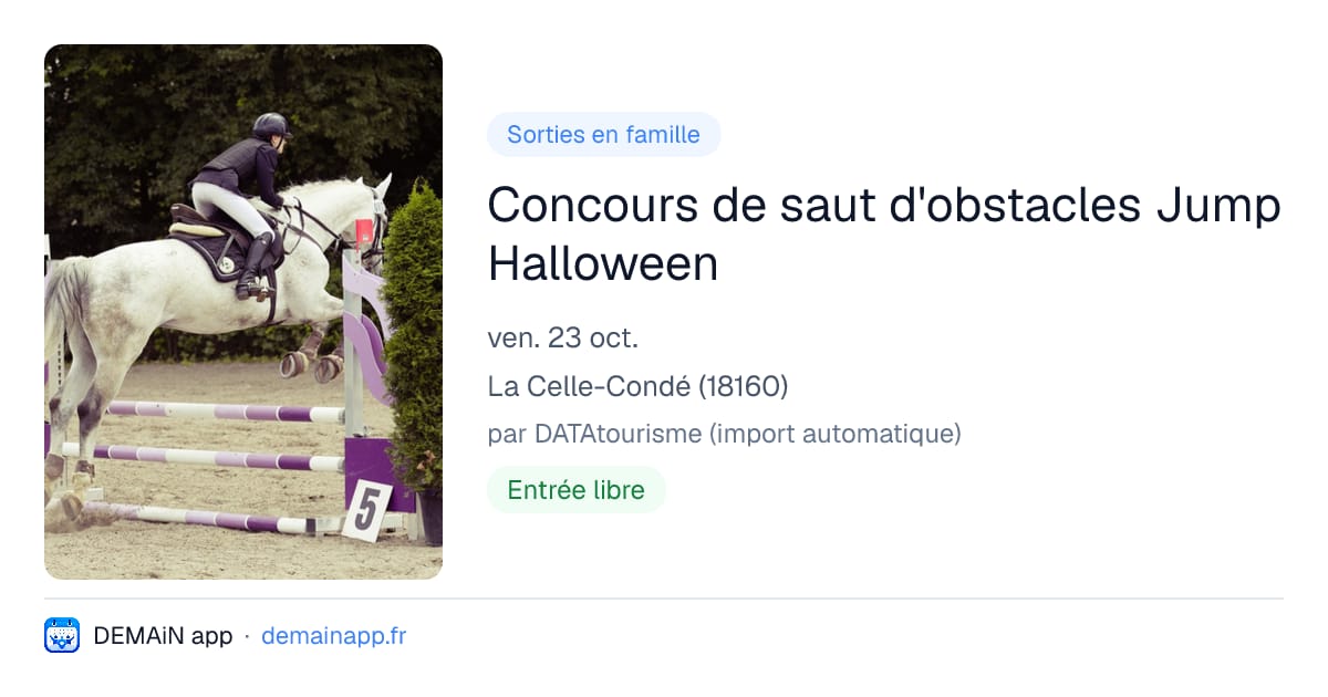Concours de saut d'obstacles Jump Halloween — La Celle-Condé