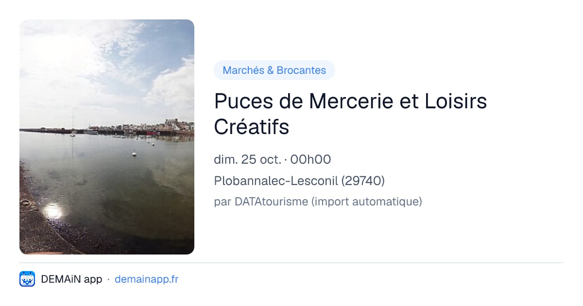 Puces de Mercerie et Loisirs Créatifs — Plobannalec-Lesconil