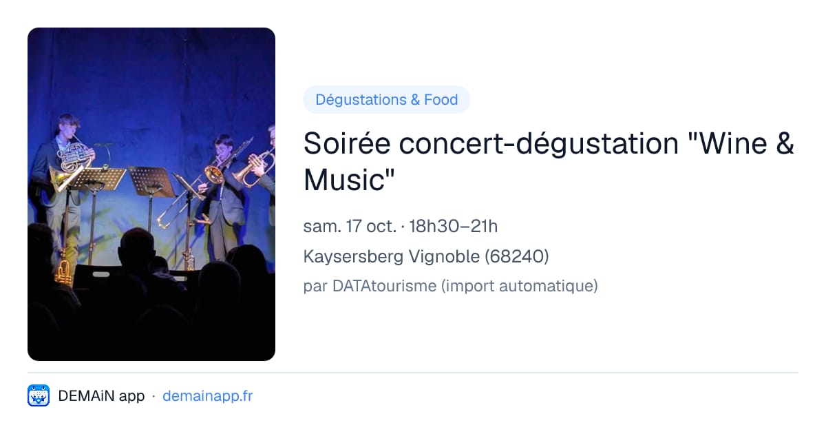 Soirée concert-dégustation "Wine & Music" — Kaysersberg Vignoble