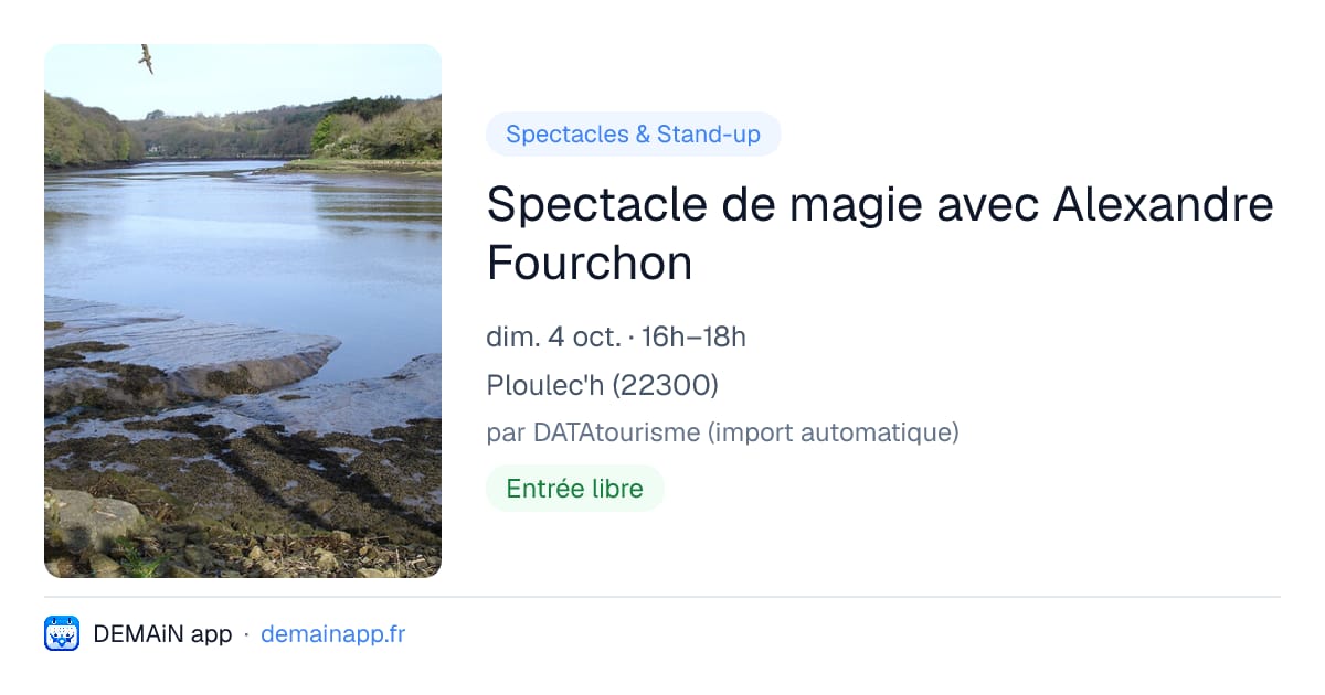 Spectacle de magie avec Alexandre Fourchon — Ploulec'h