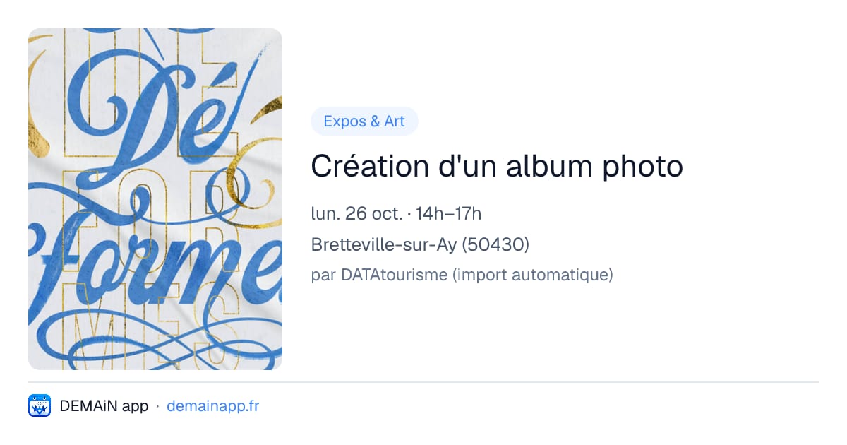 Création d'un album photo — Bretteville-sur-Ay