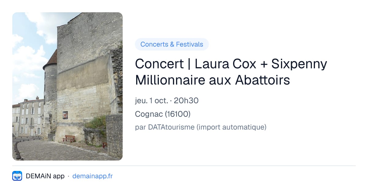 Concert | Laura Cox + Sixpenny Millionnaire aux Abattoirs — Cognac