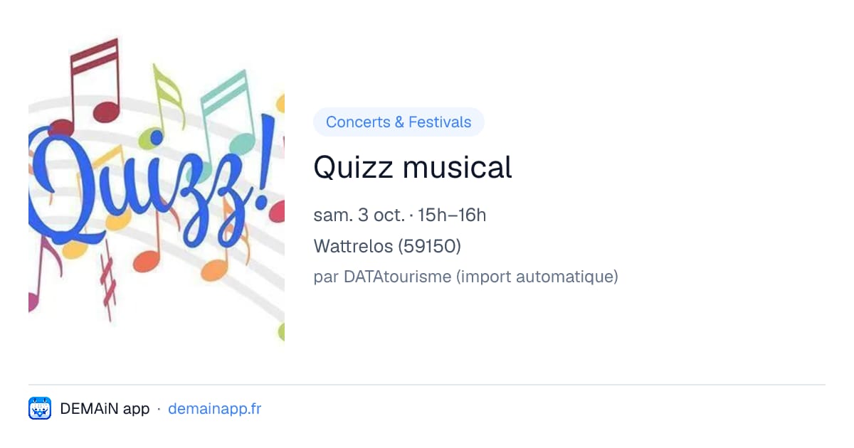 Quizz musical — Wattrelos
