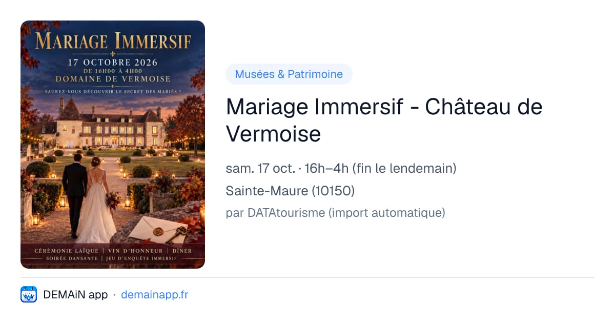 Mariage Immersif - Château de Vermoise — Sainte-Maure