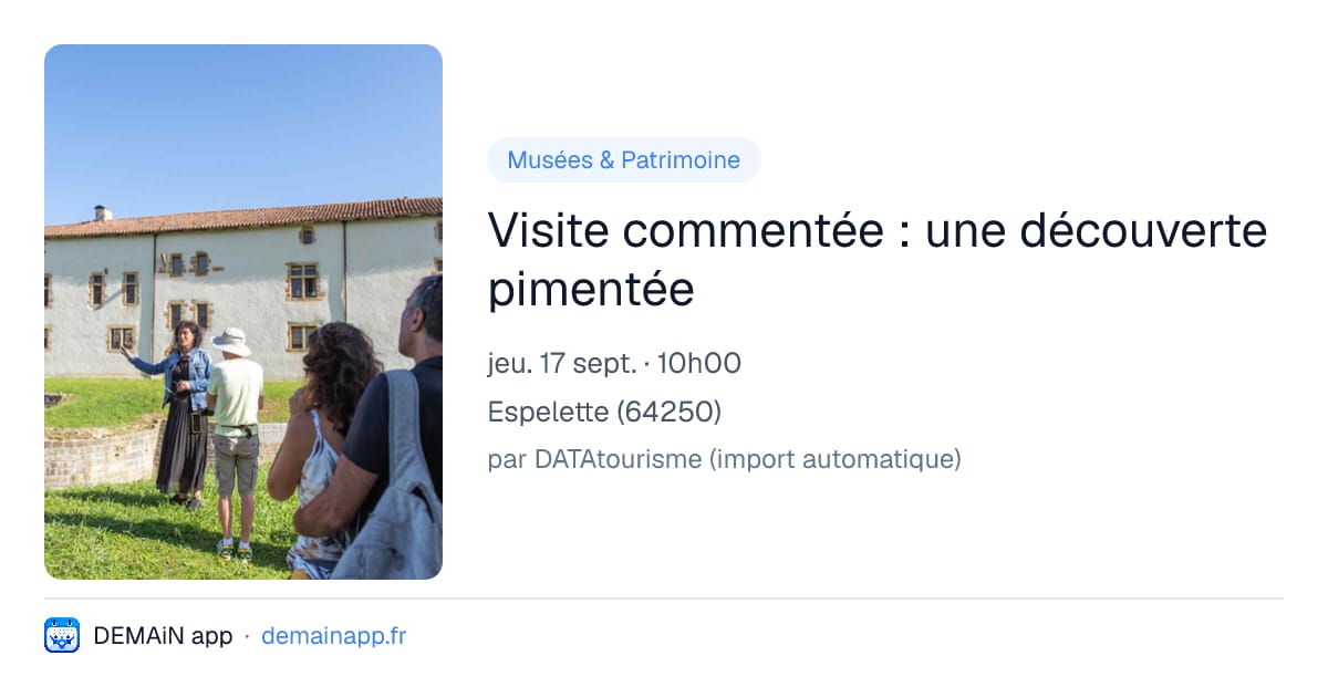 Visite commentée : une découverte pimentée — Espelette