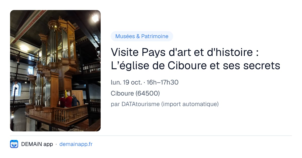 Visite Pays d'art et d'histoire : L’église de Ciboure et ses secrets — Ciboure