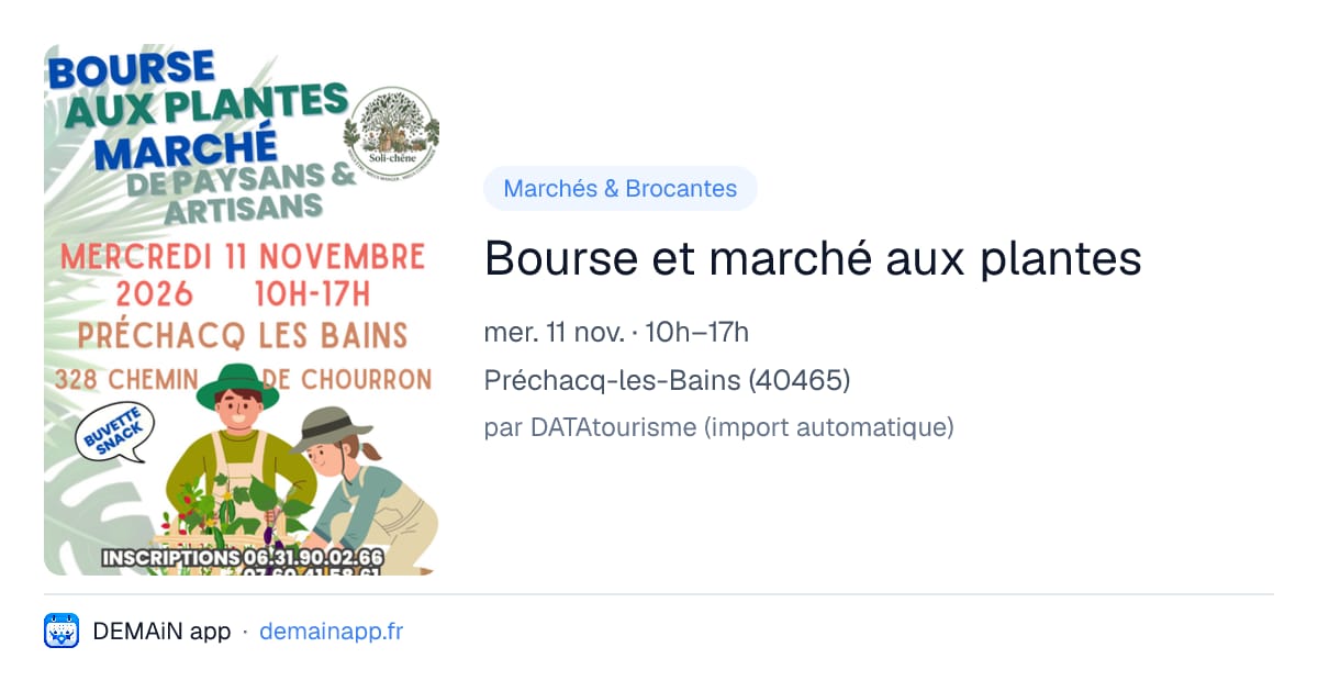 Bourse et marché aux plantes — Préchacq-les-Bains