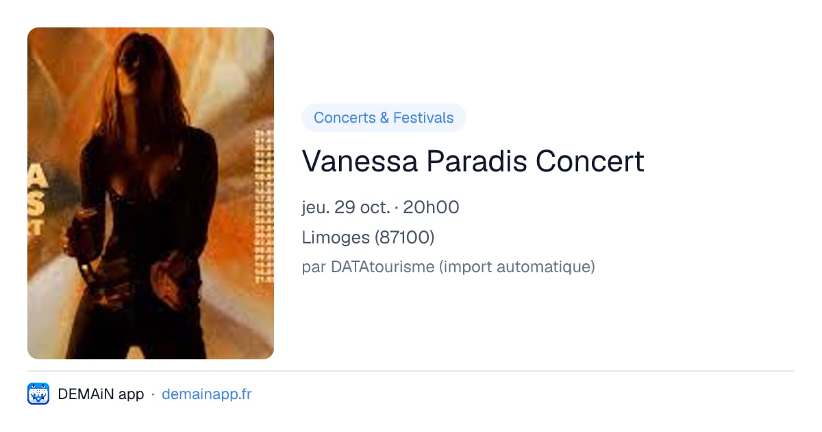 Vanessa Paradis Concert — Limoges